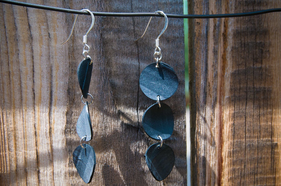 Recycled BIke Tube Earrings