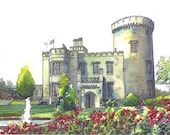 Wedding Venue Portrait, Custom watercolor painting of wedding location, Anniversary gift