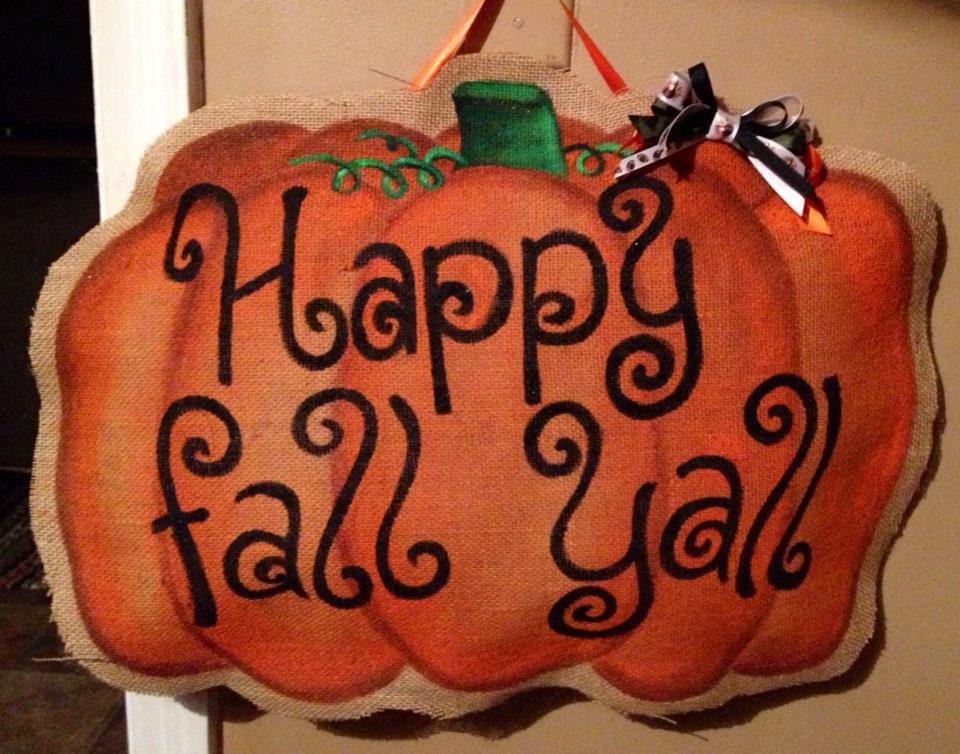 Burlap Pumpkin Door Hanger