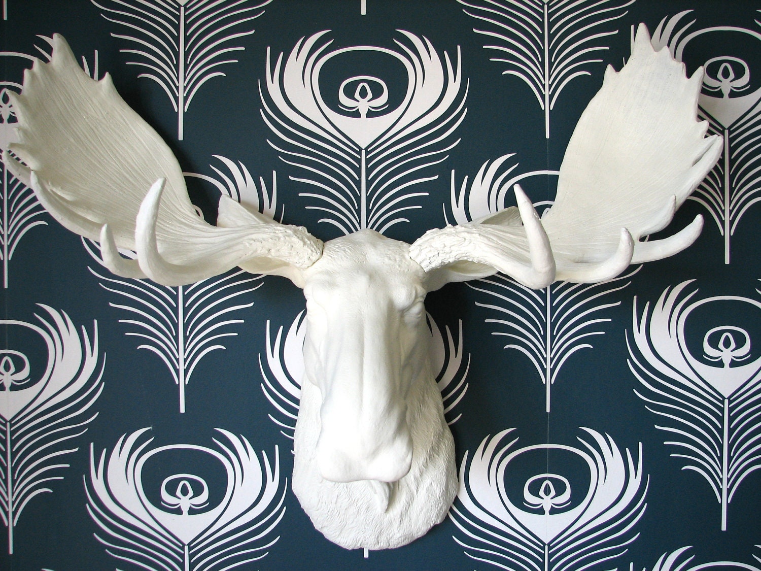 Faux Taxidermy Moose Head Wall Hanging: Max the Moose