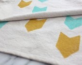 Chevron Dish Towel, Turquoise and Ochre
