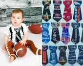 PICK YOUR TEAM - Football Tie Bodysuit Onesie or T-Shirt with Suspenders nfl, Christmas, Thanksgiving gift