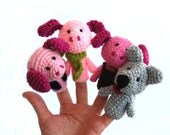 three little pigs, crocheted pigs and wolf, play fairy tale, child friendly waldorf minatures of a folk tale