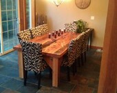 Large Dining Table made from thick reclaimed planks