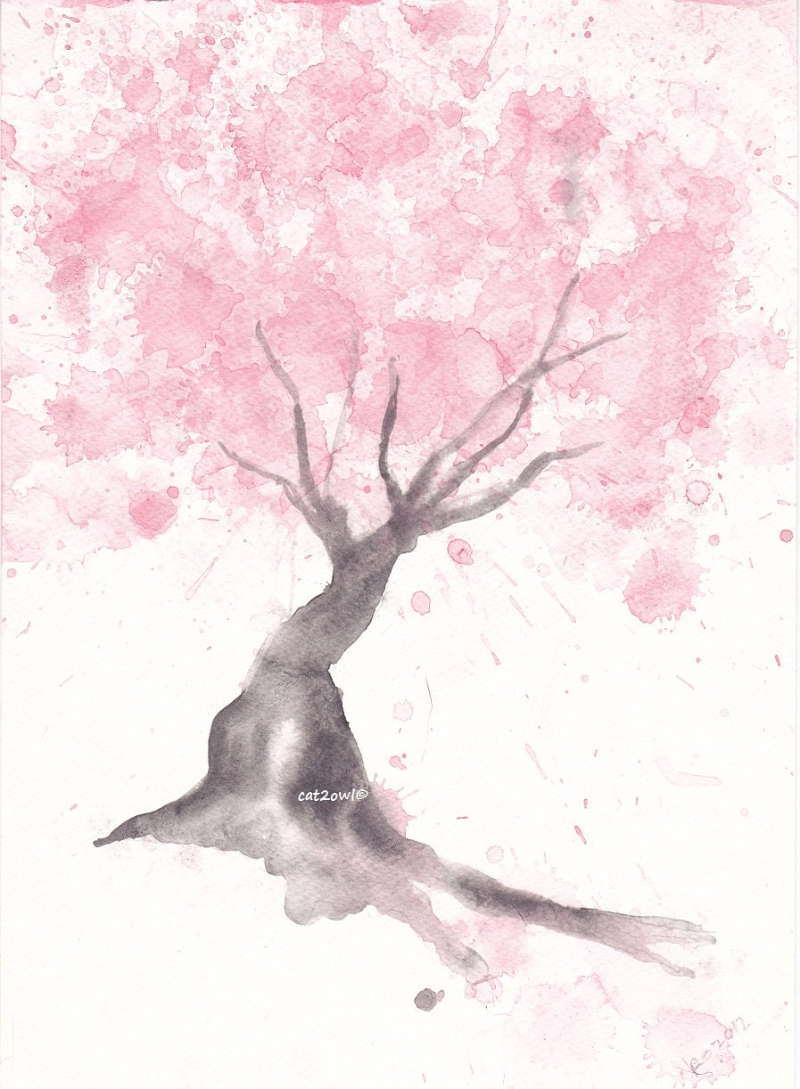 Cherry Tree Watercolor