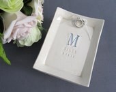 Personalized Ring Bearer Platter - Unique Ring Pillow Alternative - available in gold, silver or black