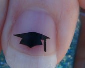 Graduation Cap Nail Art Decals Set of 20 Vinyl Stickers Class of 2013 Applique Manicure Pedicure Party Event Accessories