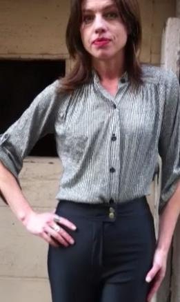 pinstripe SPARKLE blouse