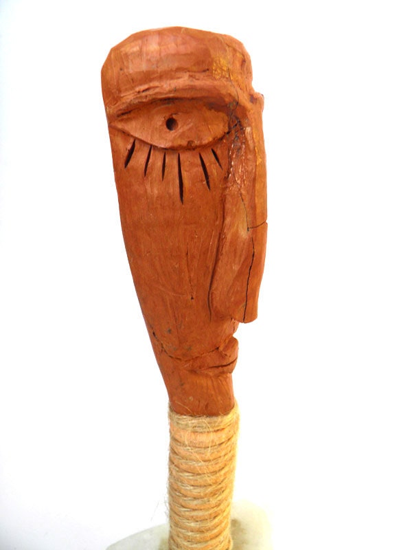 Ceramic Head, clay head, primitive art, primitive sculpture, primitive home decor, primitive sculpture of a head,