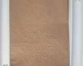 Thank You Embossed Kraft Bags  -  Set of 20 Medium 5 x 7.5 - Wedding Favors, Etsy Packaging