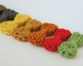 CROCHET BOW in mustard yellow, headband / bow tie