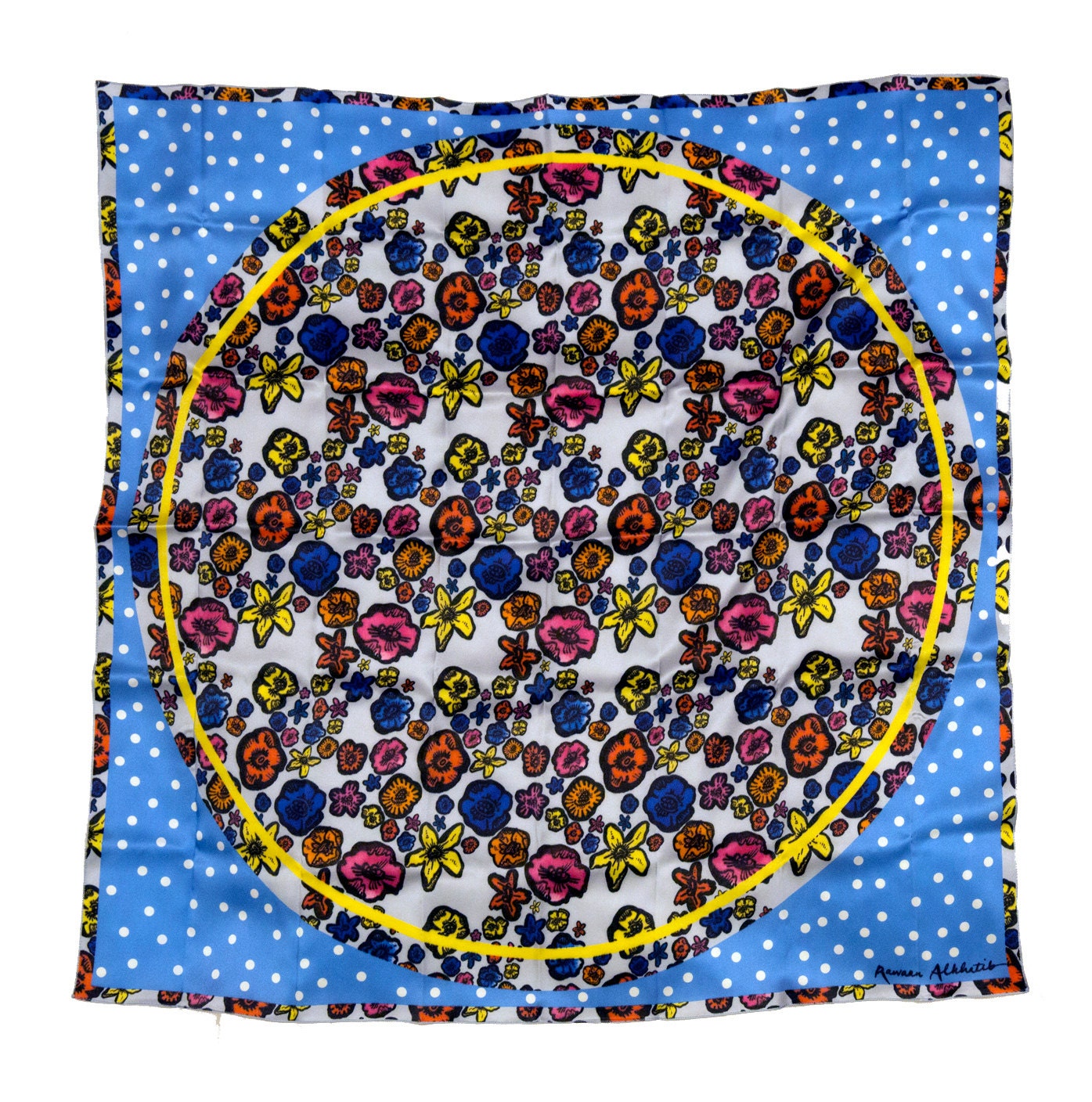 Floral Blizzard Silk Scarf