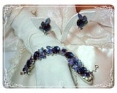 Art Glass Bracelet Electric  Blue Demi D&E Juliana 551a-082208080