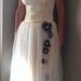 Cream Dress Formal Prom Size 4 Cascading Flowers