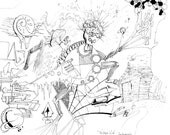Eternal Life - Abstract, Surreal, Geometrical. Explosion of good detail. Drawing, sketch.
