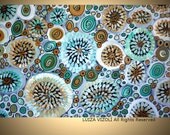 Modern Abstract Whimsical FLOWERS Colorful Giclee on High Quality Gallery Wrapped Museum Canvas by Luiza Vizoli