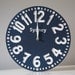 Vintage clock -Sydney- pseudo vintage birch clock hand painted  happy navy blue color