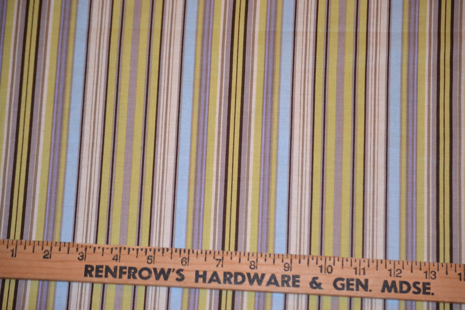 Amy Butler Designer Fabric, Lotus Collection, Oxford Stipe Blue/lime green stripe