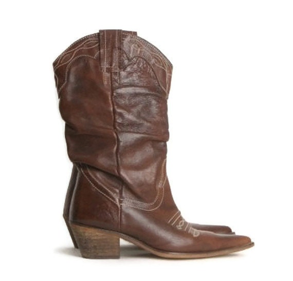 Cowboy Boots women Brown Tan size 10 or 42