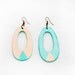 Wood Chevron Earrings 2 1/2 inch (6 cm)
