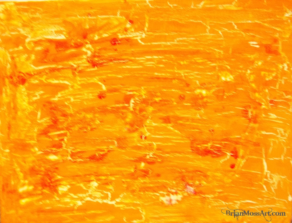 ORIGINAL Orange White Abstract Modern Fine Art Painting