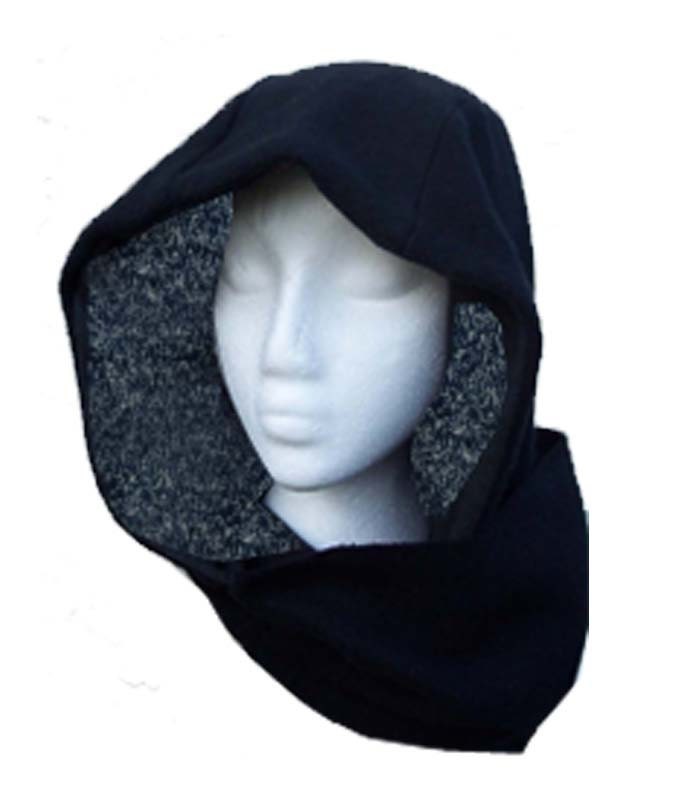 scarf Scoodie Fleece with Etsy Hooded lined hooded  Pockets Scarf on by HipLIneUSA /
