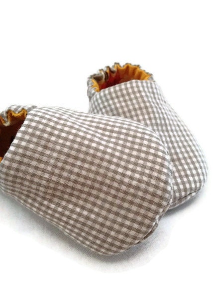 SALE, Sunday Brunch, reversible baby Shoes, soft soles, made to order in sizes 0-18 months
