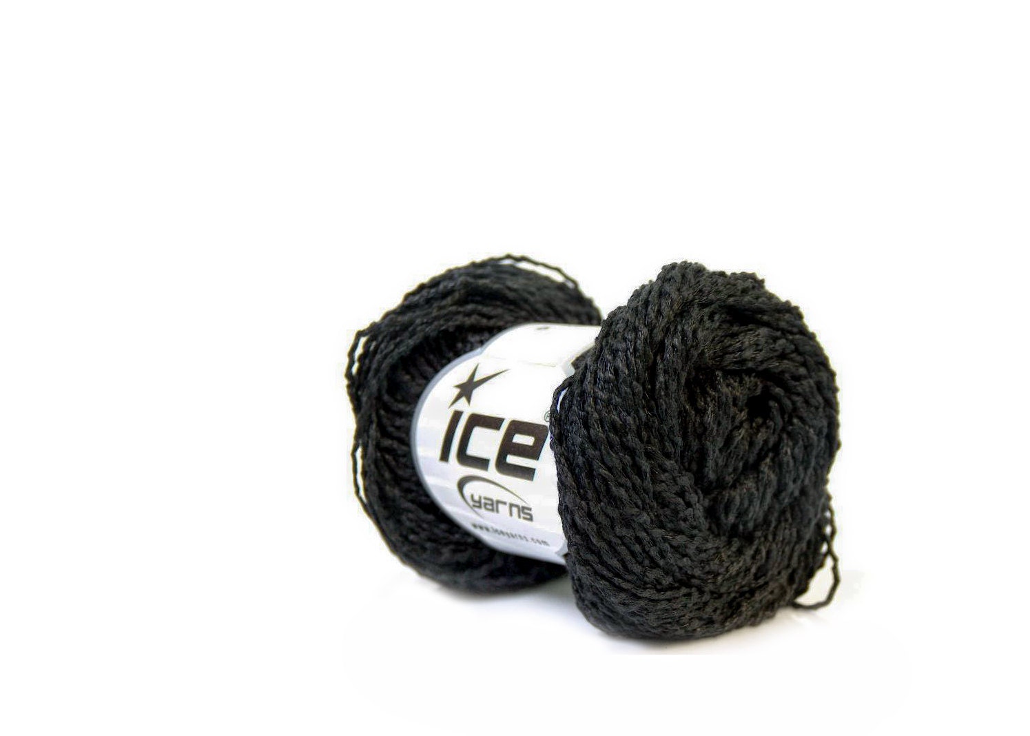 Bunny Black. Knitting/ crochet yarn Cotton Summer Yarn ICE