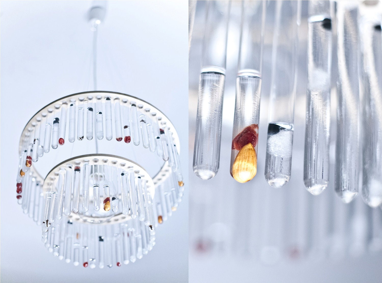 Maria S.C. double test tubes chandelier
