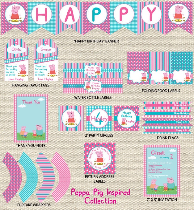 Peppa Pig Birthday Collection Printable Il_170x135