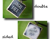 stone tile  movie titles pendant (double sided)