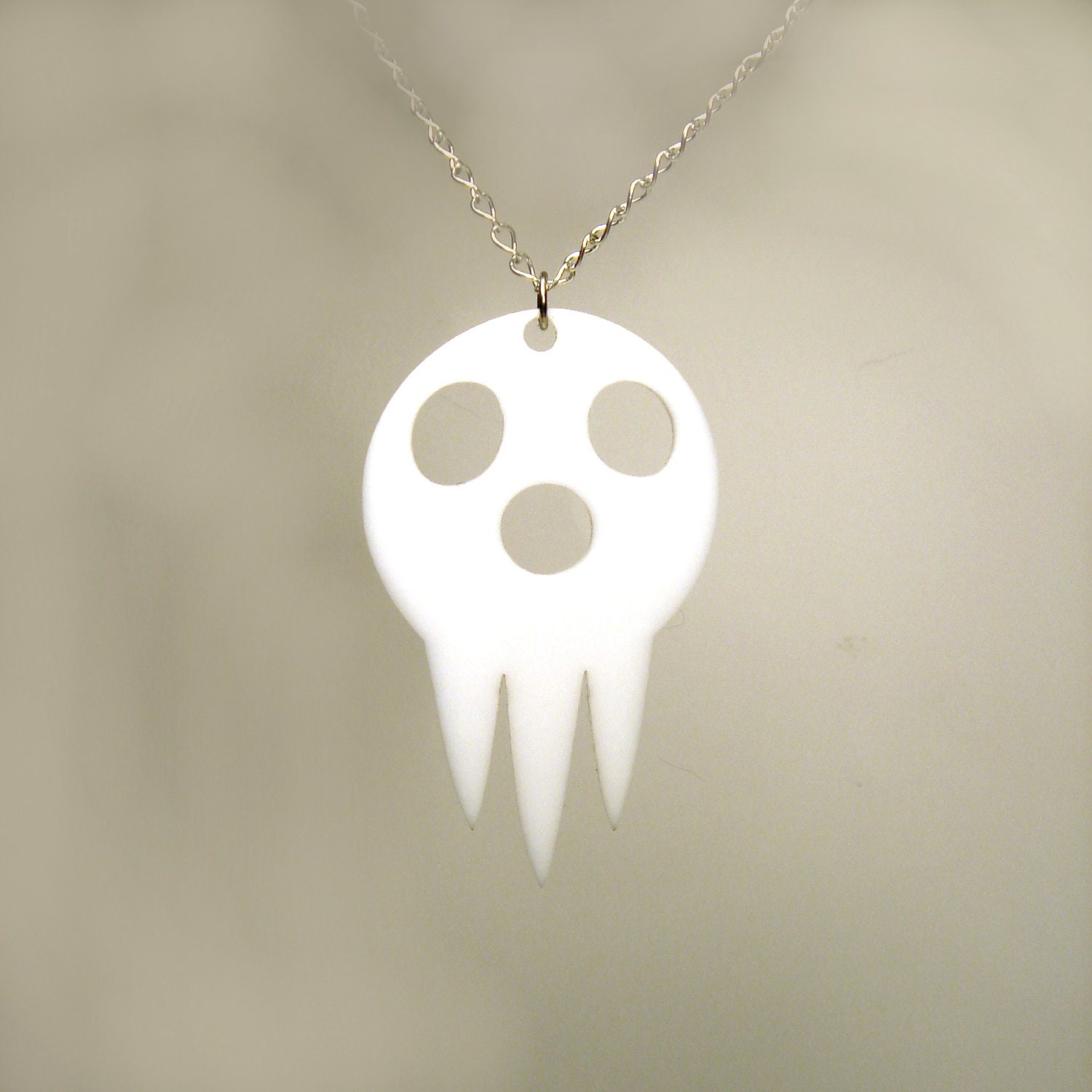 Soul Eater inspired "Lord Death" - Pendant, Zipper Pull, or Key Ring -  Laser Cut Acrylic