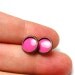 Pink enamel studs, copper
