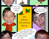 A Christmas Story Inspired Fun Unique Family Photo Christmas Card - Printable