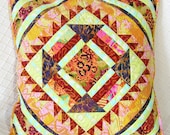 Desert Rhapsody quilted pillow cover -- OOaK