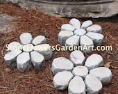 Stone Flowers Garden Art         Hand Chipped Sandstone Flower Bouquet 2