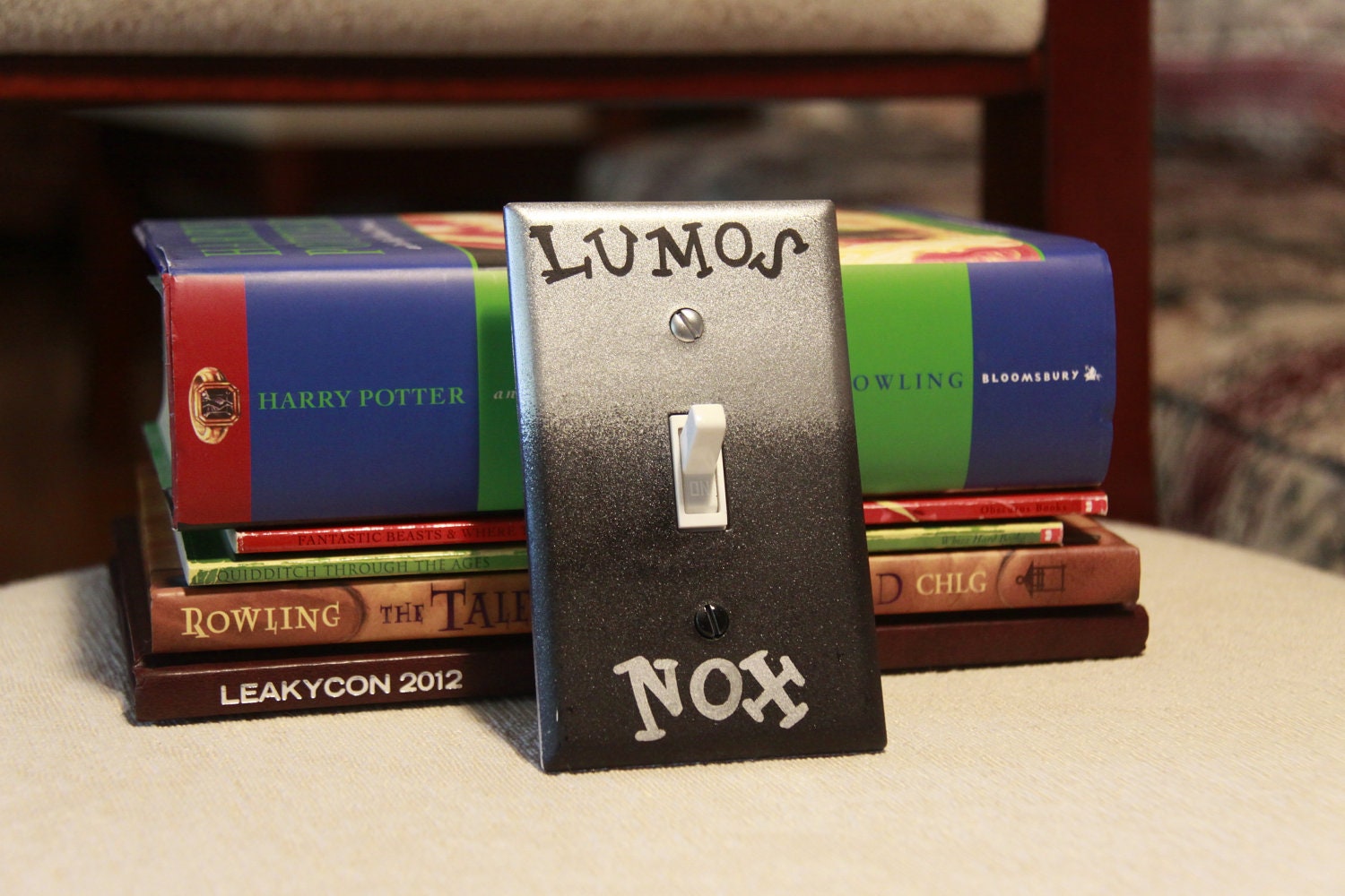 SALE - Harry Potter (Silver and Black) Lumos & Nox Light Switch Plate