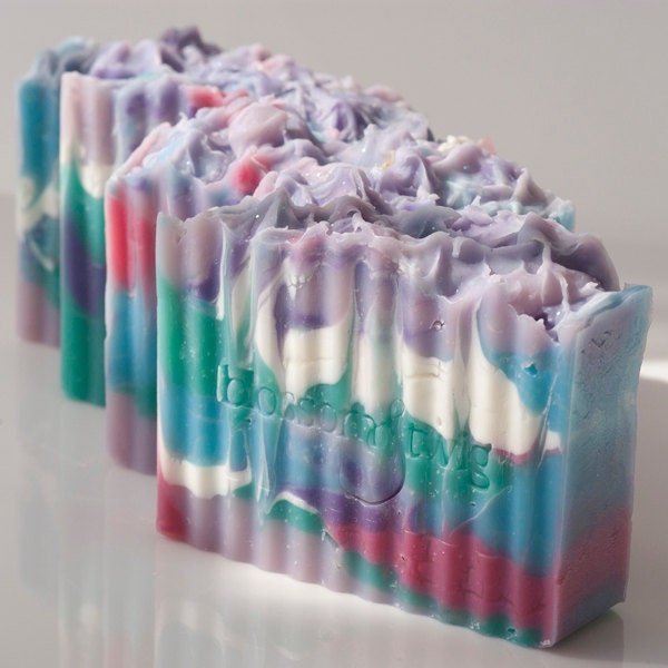 Unscented Vegan Soap "Kaleidoscope" - CLEARANCE - Handcrafted Cold Process Artisan Soap