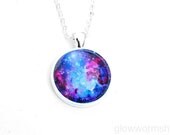 Galaxy Necklace / Fox Fur Nebula Pendant / Cosmic Necklace / Space Necklace