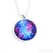 Galaxy Necklace / Fox Fur Nebula Pendant / Cosmic Necklace / Space Necklace
