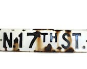 Rustic Vintage Street Sign Black & White Industrial Decor