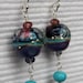 Plum Passion Earrings with Semiprecious Gems
