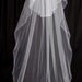 Wedding Veil with Crystal Edge, 2 Tier Chapel Length Bridal Veil (90 inches), Over 1000 Crystals, White or Ivory, Style 1020, Made to Order