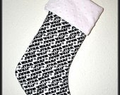 CUSTOMIZABLE Star Wars Holiday Christmas Stocking - Cotton, Flannel with White Minky Cuff - Sci-Fi Geek - Handmade, Matching Lining, Ribbon