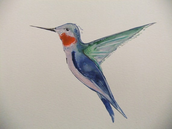 Hummingbird-Original Watercolor Painting