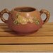 1940's Roseville Pink Apple Blossom Open Sugar Bowl