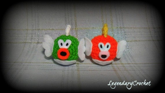 Cat Toys - Mario Cheep Cheep and Deep Cheep catnip toys