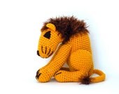 Handmade Crochet Large Lion Stuffed Animal-August-Leo