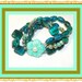 Chrysocolla layered bracelet