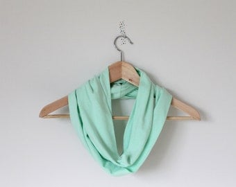 Infinity scarf, mint, circle scarf, loop scarf